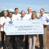 Hooker contributes $50,000 to New College building fund